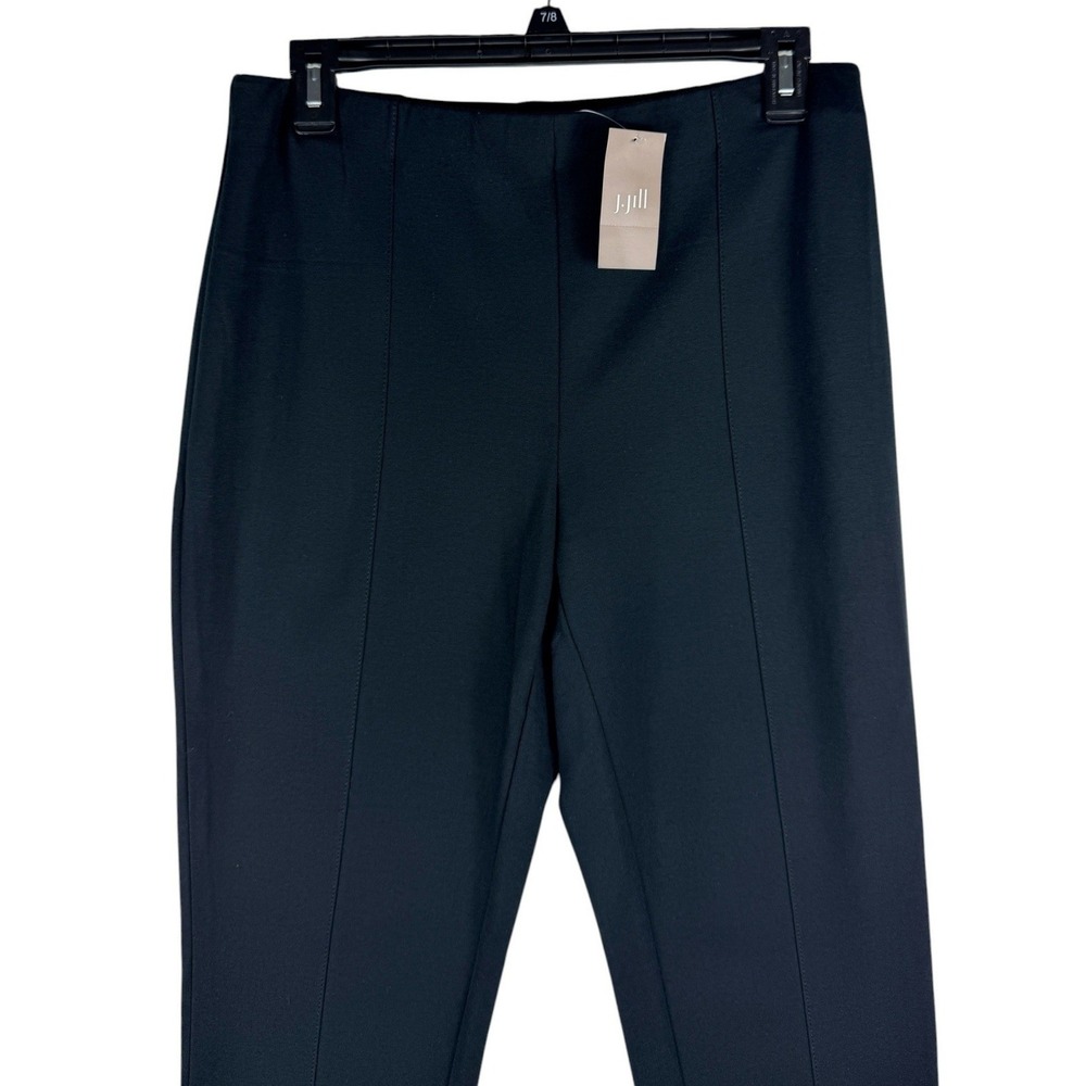 J. Jill Black Ponte Leggings Size M Center Seam Slim Leg Pull On‎ Pants NWT - Picture 2 of 12
